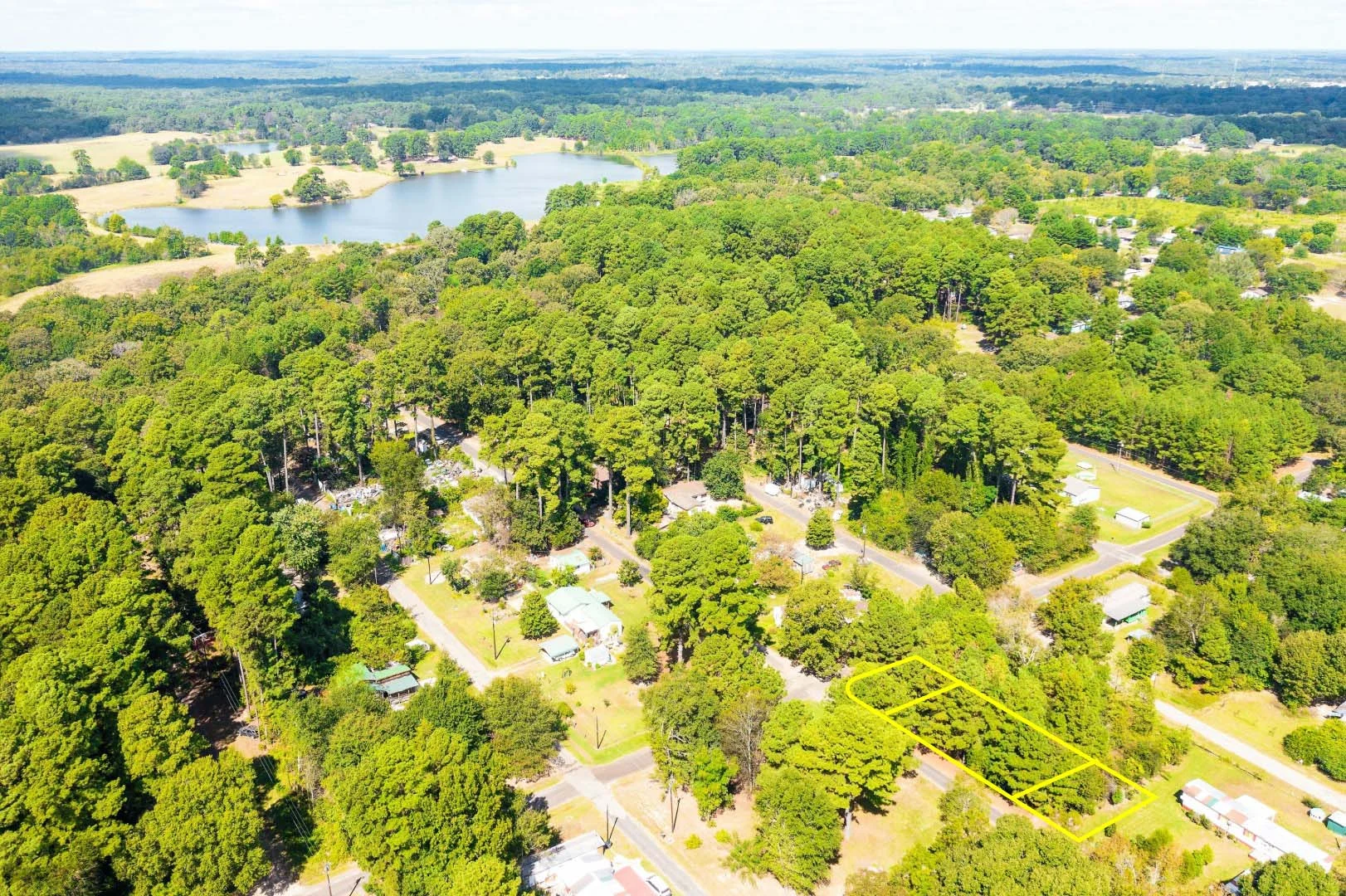 0.22 Acre Triple Corner Lot with Electric, Water in Quitman TX